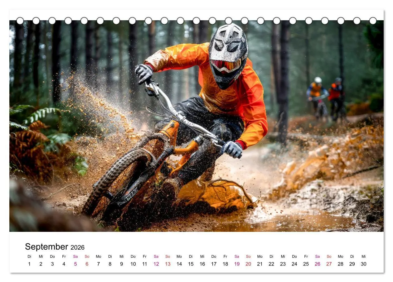 Bild: 9783457390474 | Mountainbike Erlebnisse (Tischkalender 2026 DIN A5 quer), CALVENDO...