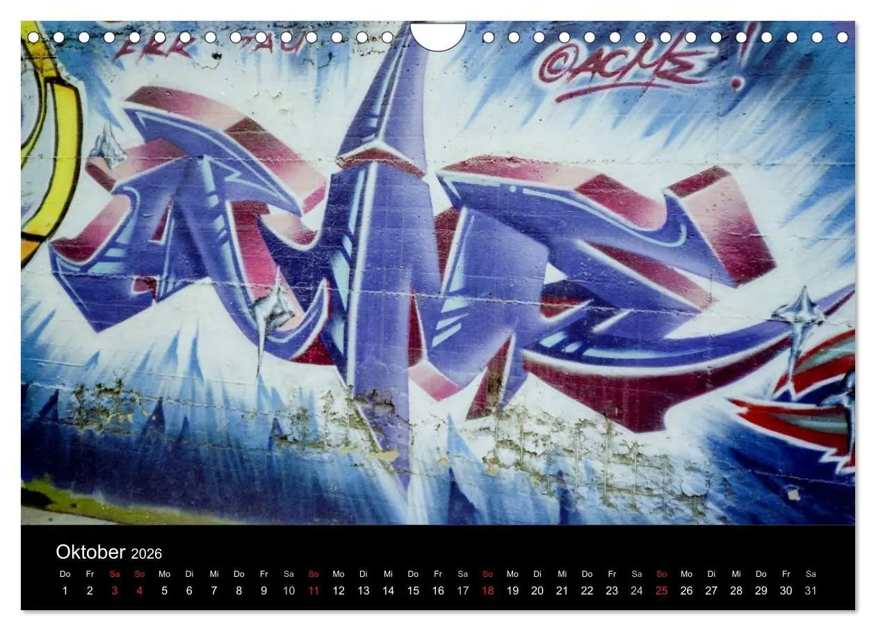 Bild: 9783516170474 | Graffiti - Kunst aus der Dose (Wandkalender 2026 DIN A4 quer),...