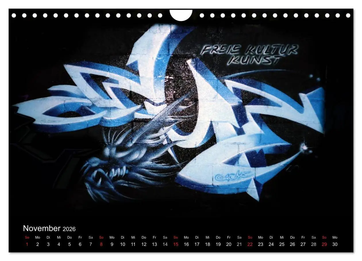 Bild: 9783516170474 | Graffiti - Kunst aus der Dose (Wandkalender 2026 DIN A4 quer),...