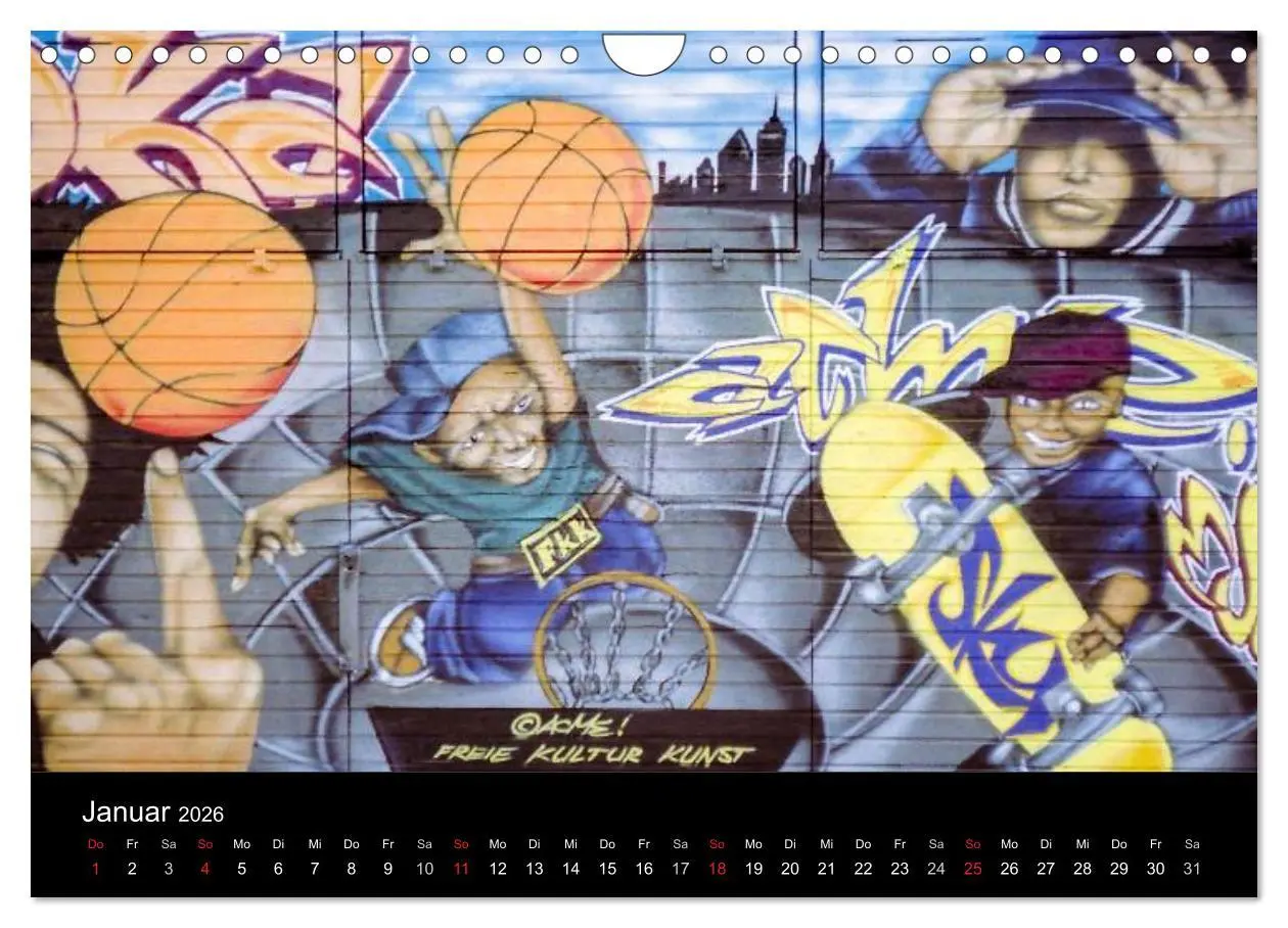 Bild: 9783516170474 | Graffiti - Kunst aus der Dose (Wandkalender 2026 DIN A4 quer),...
