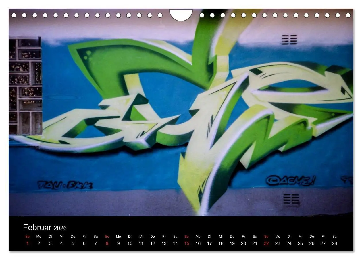 Bild: 9783516170474 | Graffiti - Kunst aus der Dose (Wandkalender 2026 DIN A4 quer),...