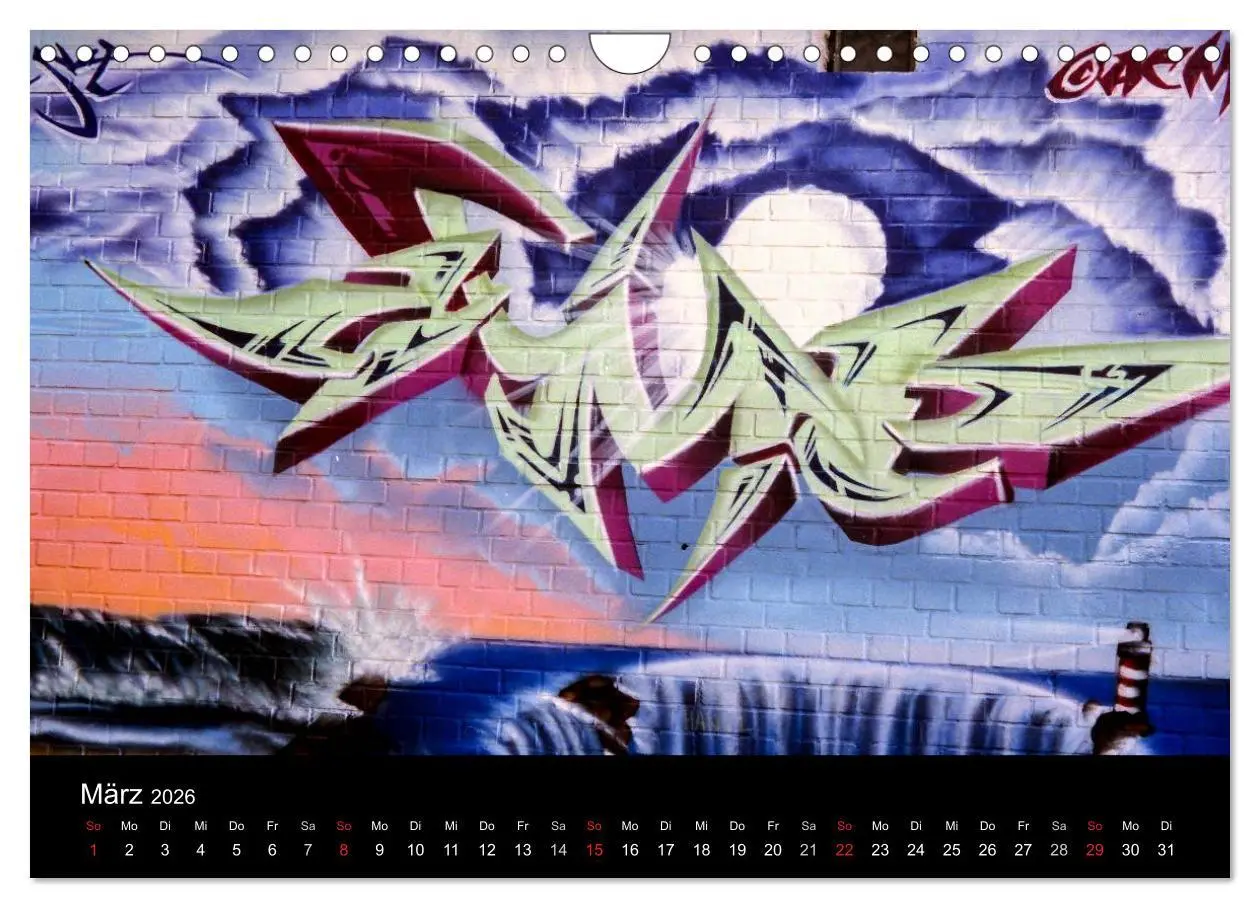 Bild: 9783516170474 | Graffiti - Kunst aus der Dose (Wandkalender 2026 DIN A4 quer),...