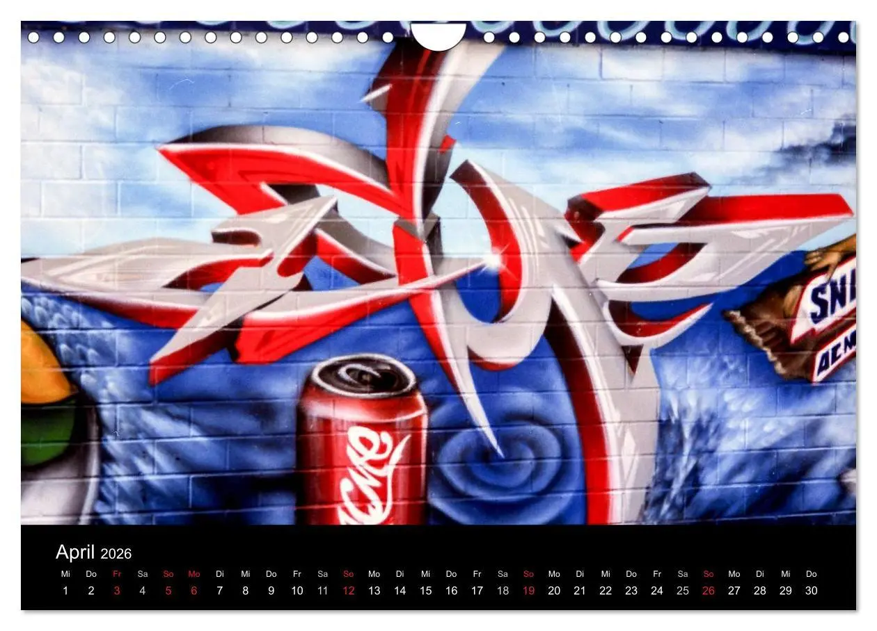 Bild: 9783516170474 | Graffiti - Kunst aus der Dose (Wandkalender 2026 DIN A4 quer),...