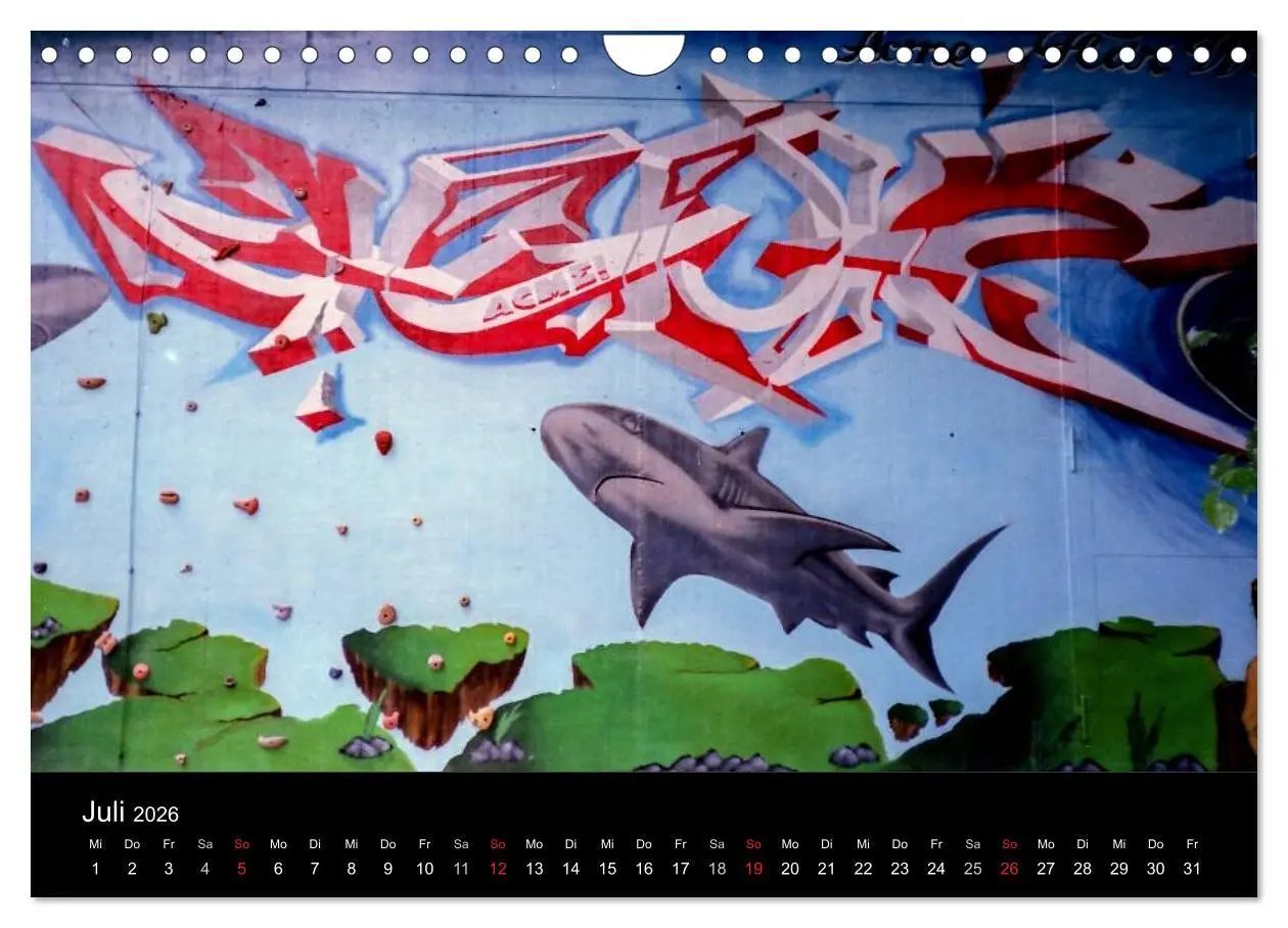 Bild: 9783516170474 | Graffiti - Kunst aus der Dose (Wandkalender 2026 DIN A4 quer),...