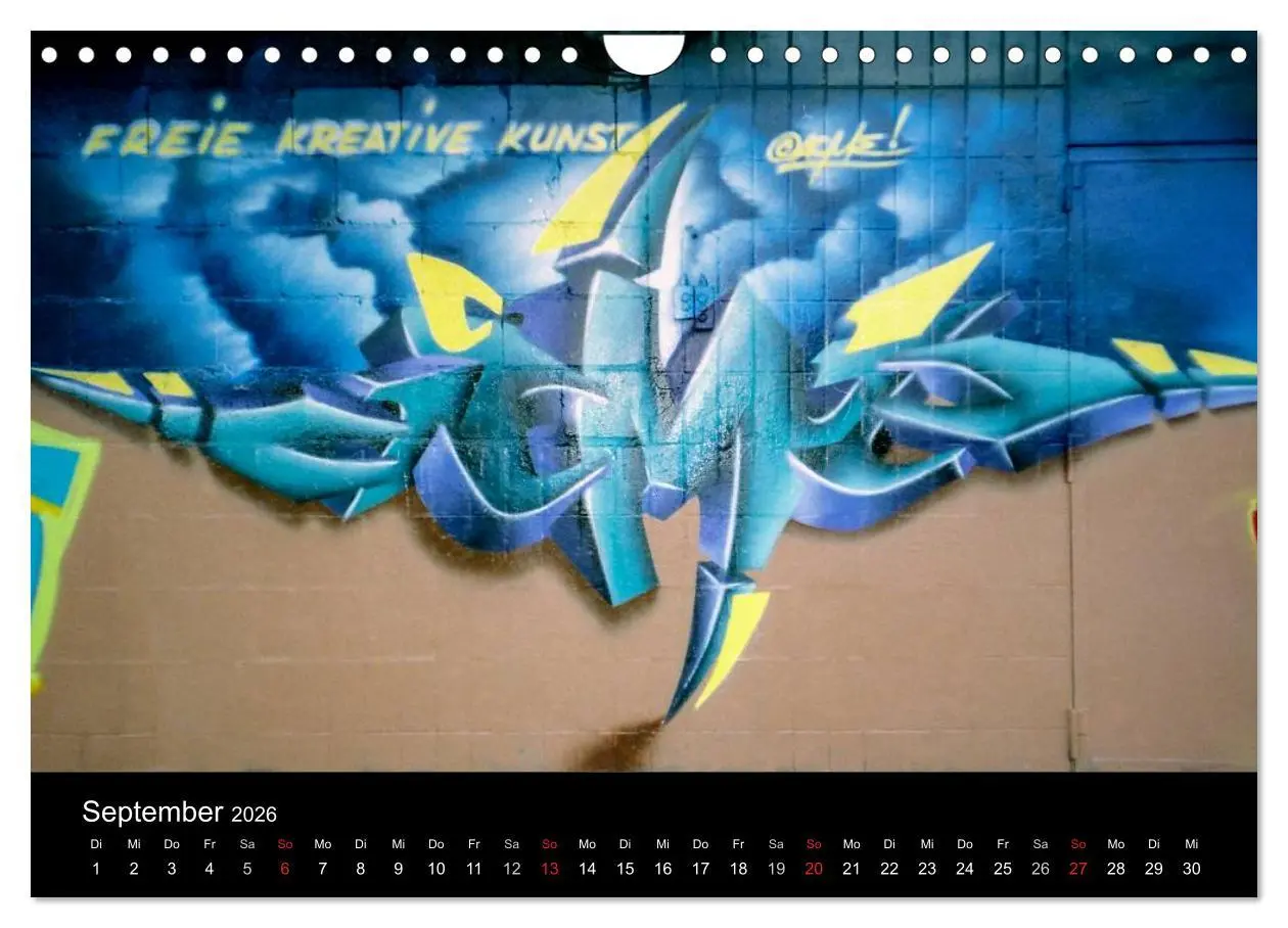 Bild: 9783516170474 | Graffiti - Kunst aus der Dose (Wandkalender 2026 DIN A4 quer),...
