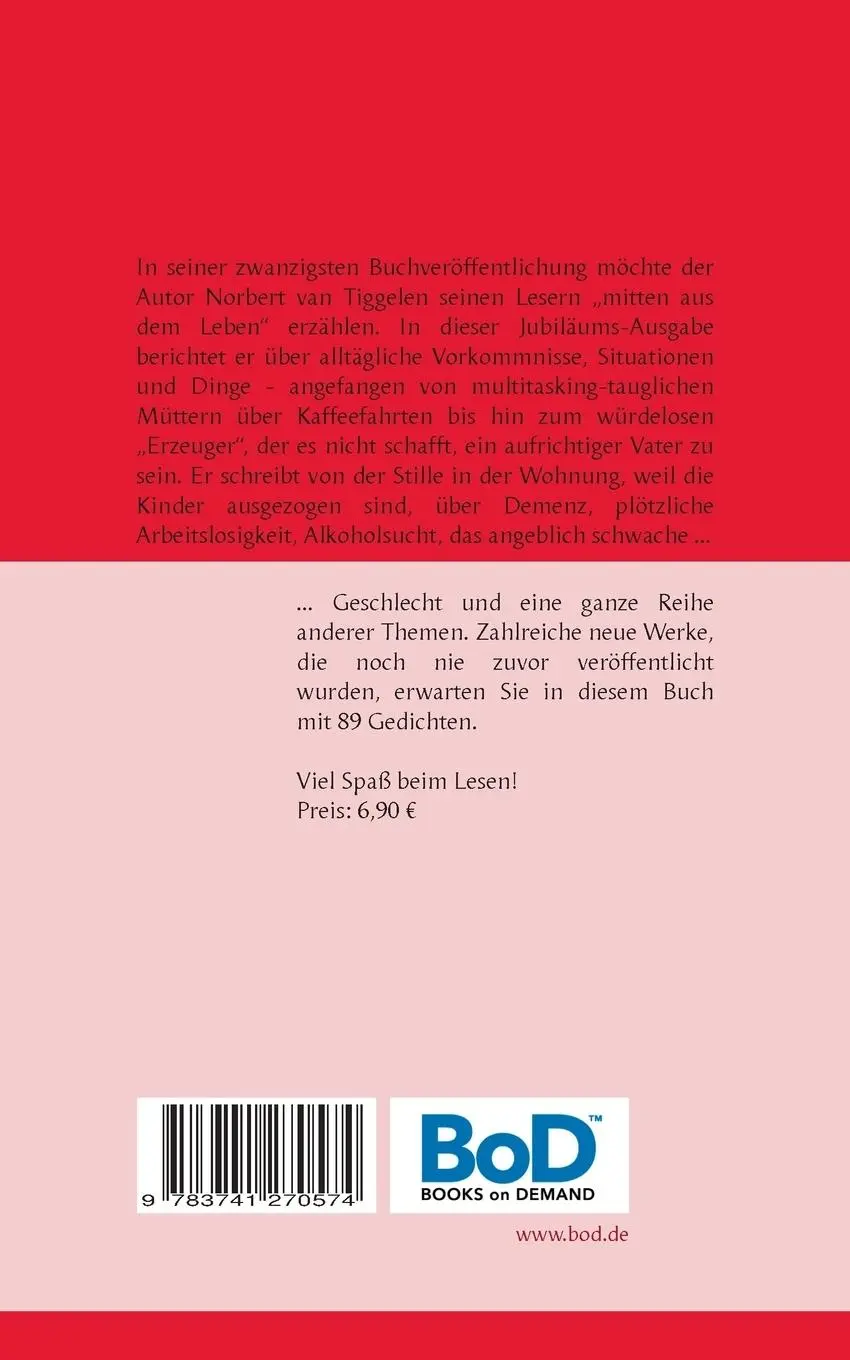 Rückseite: 9783741270574 | Mitten aus dem Leben | Norbert van Tiggelen | Taschenbuch | 104 S.