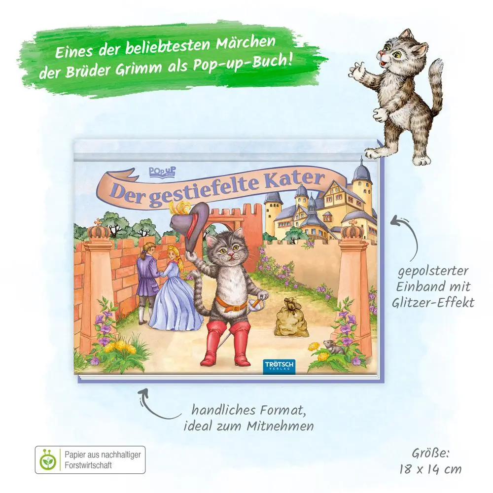 Bild: 9783988020574 | Trötsch Märchenbuch Pop-up-Buch Der gestiefelte Kater | Co.KG | Buch