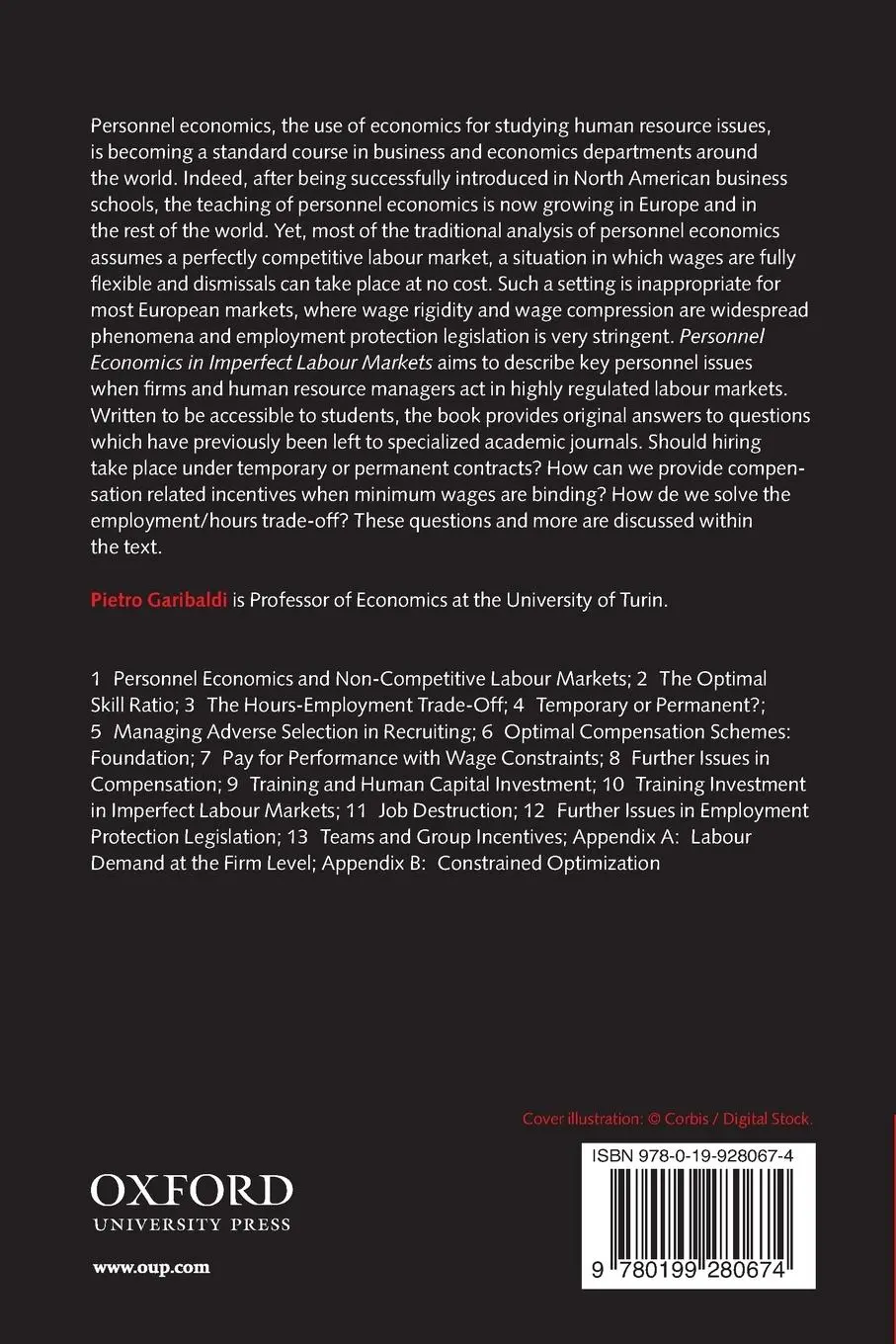 Rückseite: 9780199280674 | Personnel Economics in Imperfect Labour Markets | Pietro Garibaldi