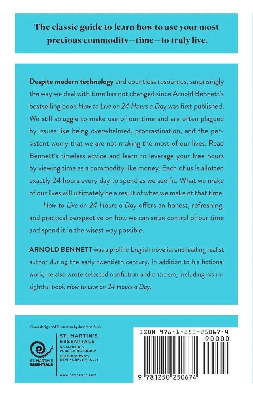 Rückseite: 9781250250674 | How to Live on 24 Hours a Day | Arnold Bennett | Taschenbuch | 2020