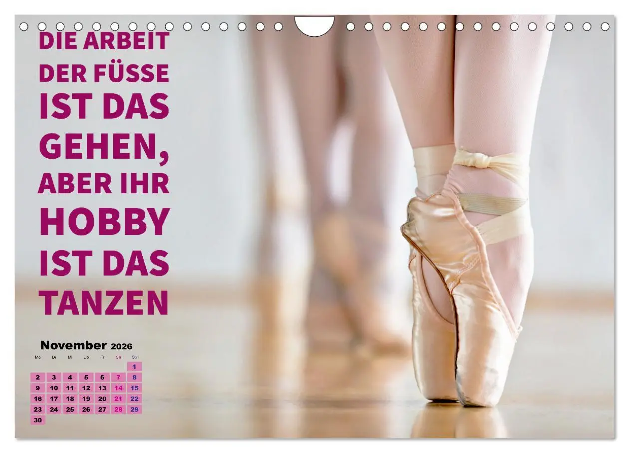 Bild: 9783457370674 | Ballett mit einem Hauch Poesie (Wandkalender 2026 DIN A4 quer),...