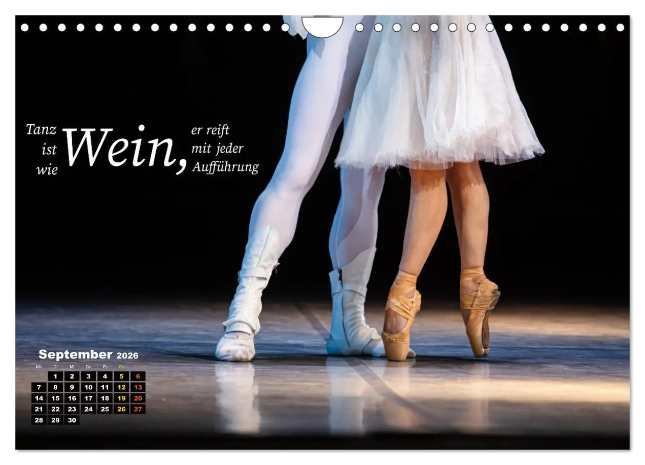 Bild: 9783457370674 | Ballett mit einem Hauch Poesie (Wandkalender 2026 DIN A4 quer),...