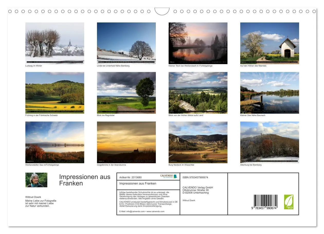 Bild: 9783457990674 | Impressionen aus Franken (Wandkalender 2026 DIN A3 quer), CALVENDO...