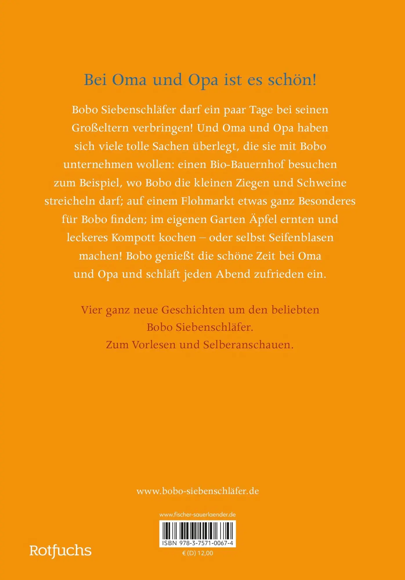 Rückseite: 9783757100674 | Bobo Siebenschläfer: Viel Spaß bei Oma und Opa! | Markus Osterwalder
