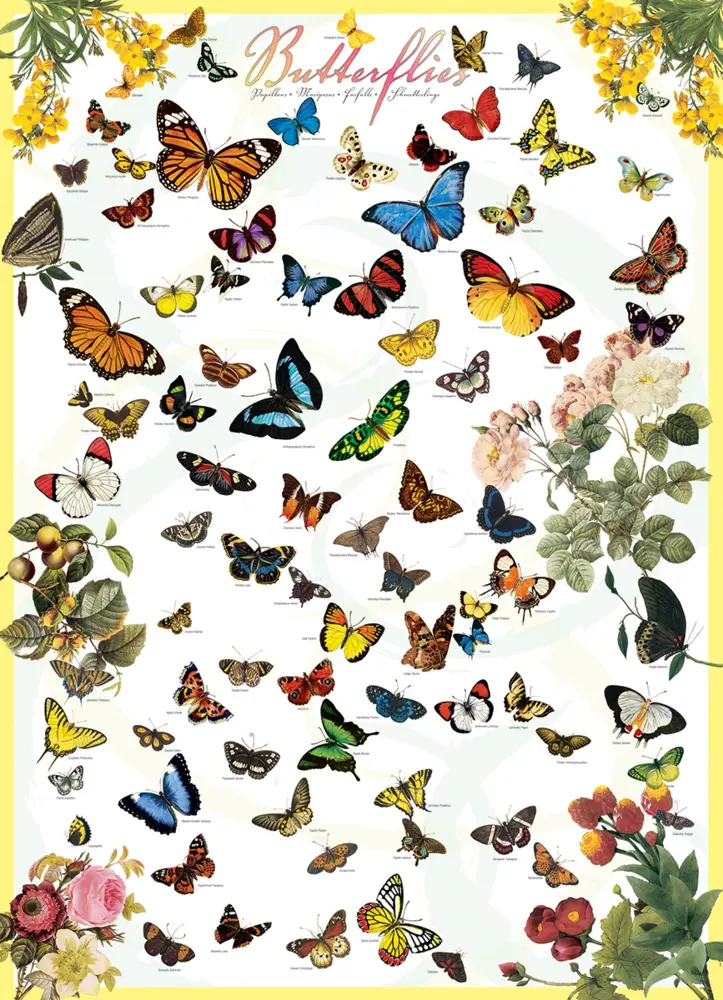 Bild: 628136600774 | Schmetterlinge (Puzzle) | Spiel | In Spielebox | 6000-0077 | 2021