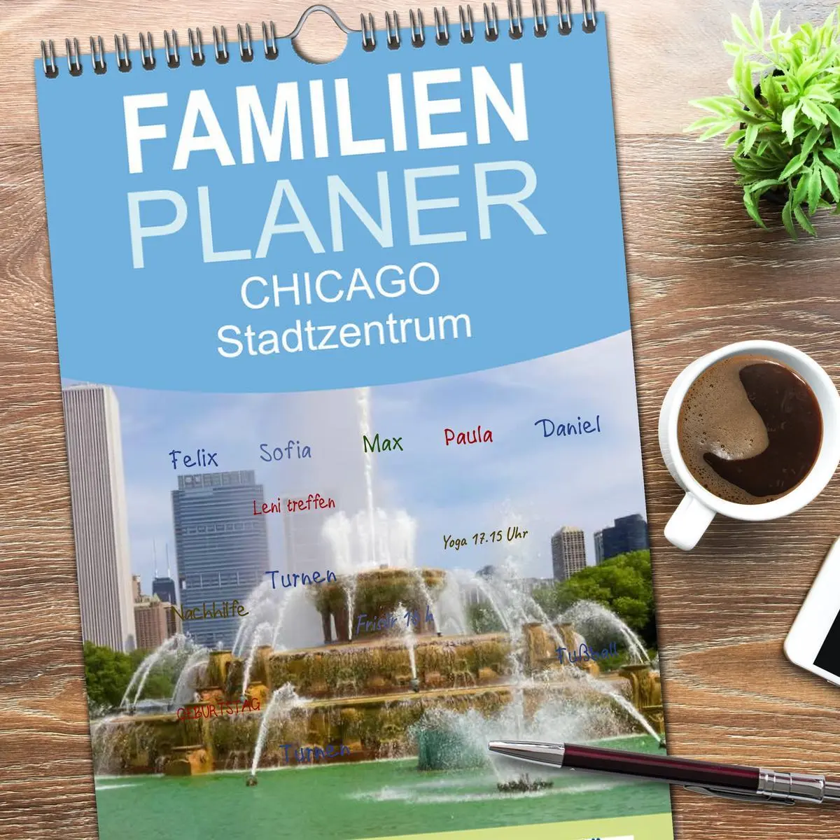 Bild: 9783516520774 | Familienplaner 2026 - CHICAGO Stadtzentrum mit 5 Spalten...