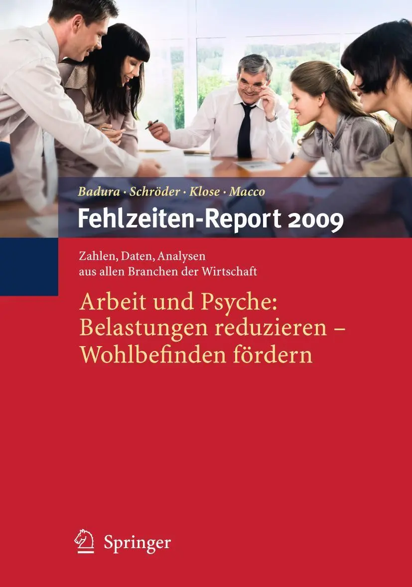 Cover: 9783642010774 | Fehlzeiten-Report 2009 | Bernhard Badura (u. a.) | Taschenbuch | xiv