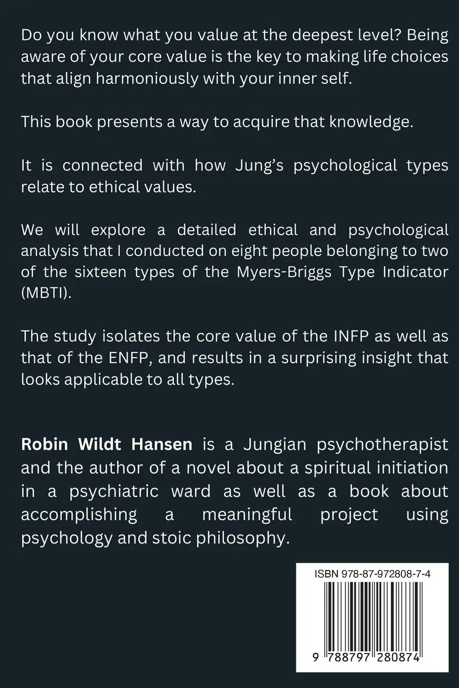 Rückseite: 9788797280874 | Ethics and Personality | Robin Wildt Hansen | Taschenbuch | Englisch