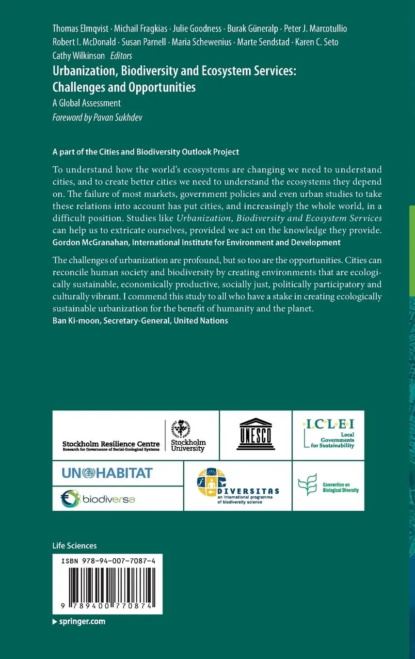 Rückseite: 9789400770874 | Urbanization, Biodiversity and Ecosystem Services: Challenges and...