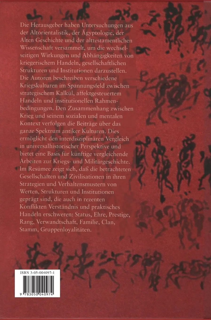 Rückseite: 9783050040974 | Krieg - Gesellschaft - Institutionen | Burkhard Meißner (u. a.) | Buch