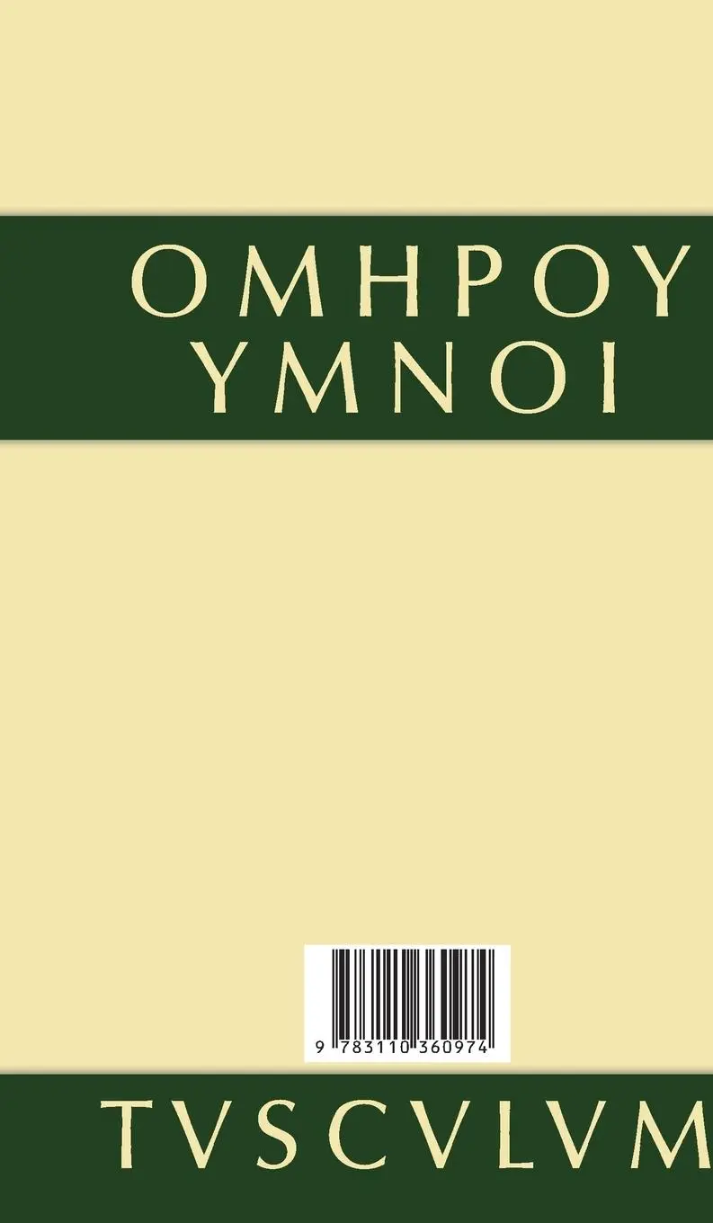 Rückseite: 9783110360974 | Homerische Hymnen | Anton Weiher | Buch | 167 S. | Deutsch | 2014