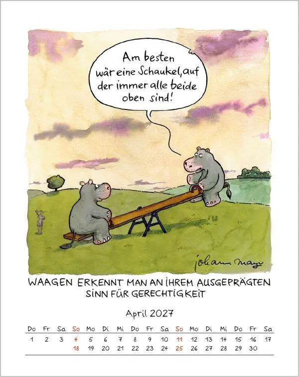 Bild: 9783819300974 | Waage 2027 | Verlag Korsch | Kalender | Spiralbindung | 13 S. | 2027