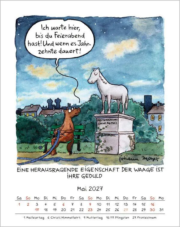 Bild: 9783819300974 | Waage 2027 | Verlag Korsch | Kalender | Spiralbindung | 13 S. | 2027