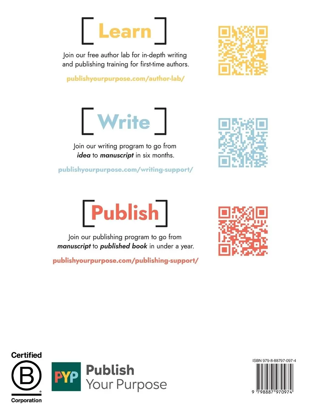 Rückseite: 9798887970974 | Publish Your Purpose | The Workbook | Jenn T. Grace | Taschenbuch