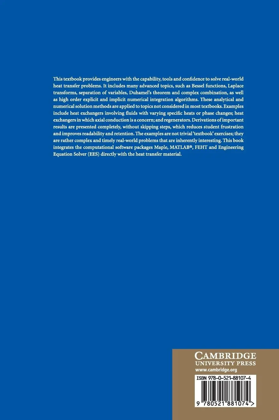 Rückseite: 9780521881074 | Heat Transfer | Gregory Nellis (u. a.) | Buch | Englisch | 2015