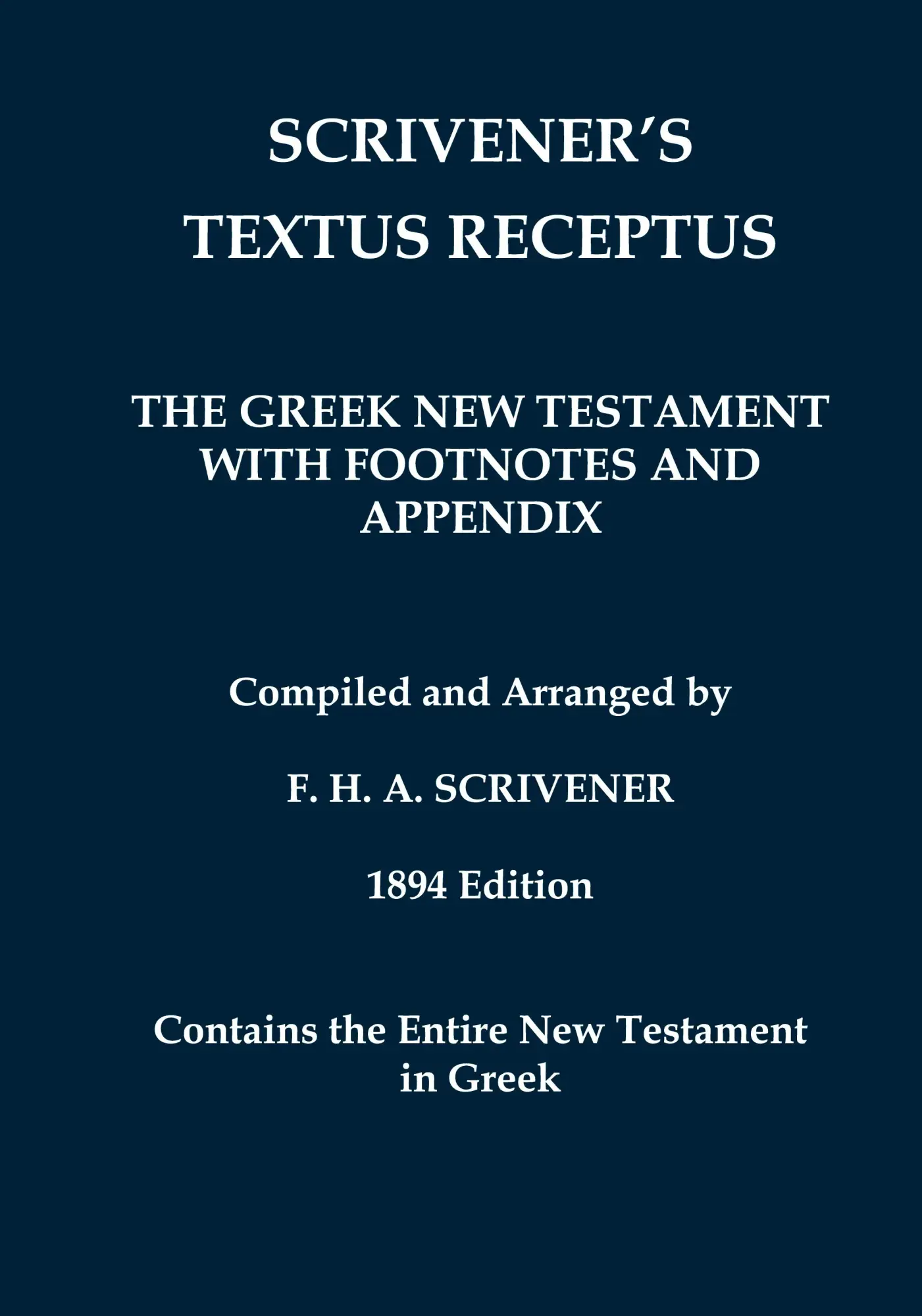 Cover: 9781923341074 | Scrivener's Textus Receptus of 1894 | Beza | Buch | 2024