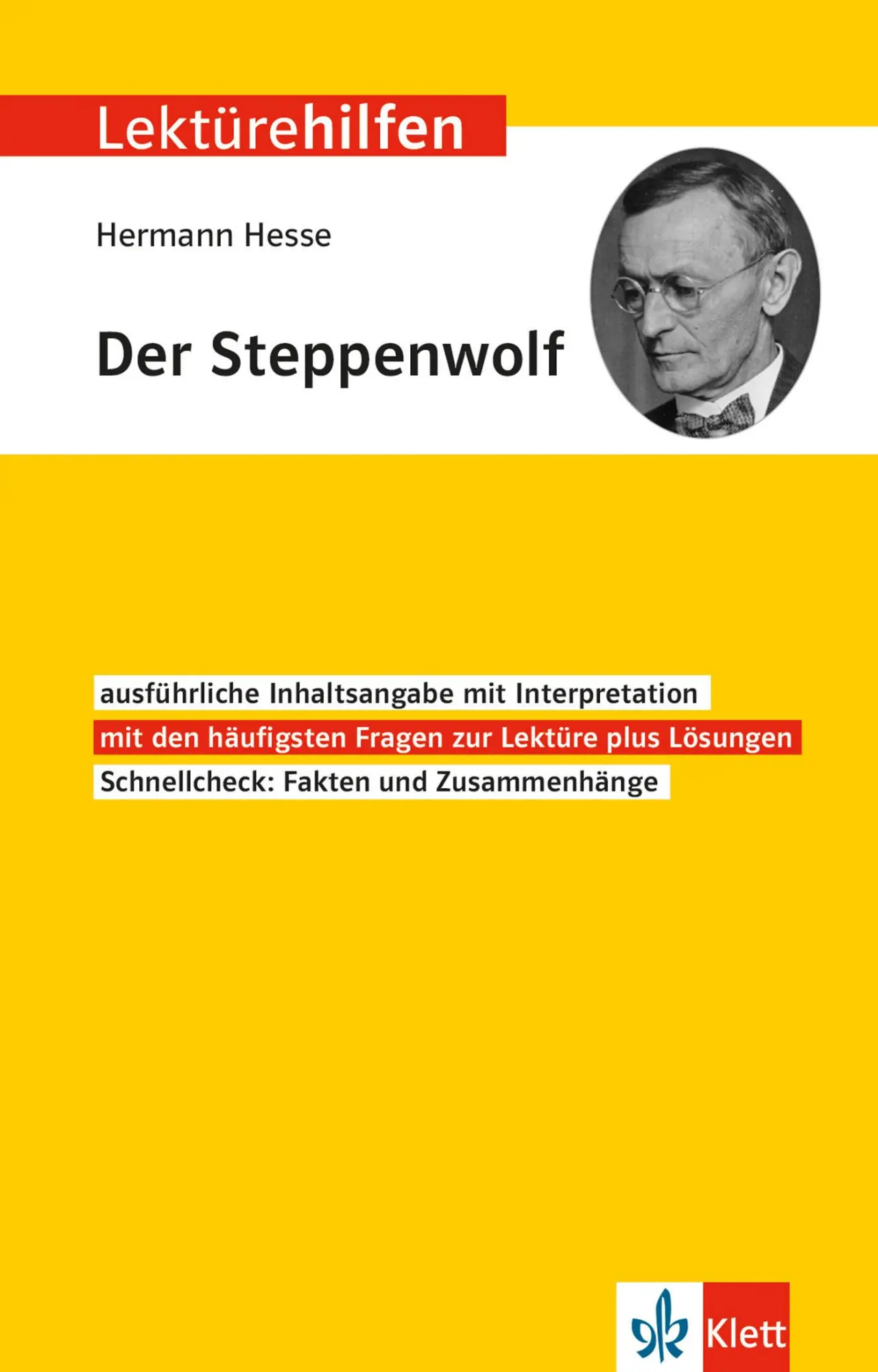 Cover: 9783129231074 | Klett Lektürehilfen Hermann Hesse "Der Steppenwolf" | Fellenberg