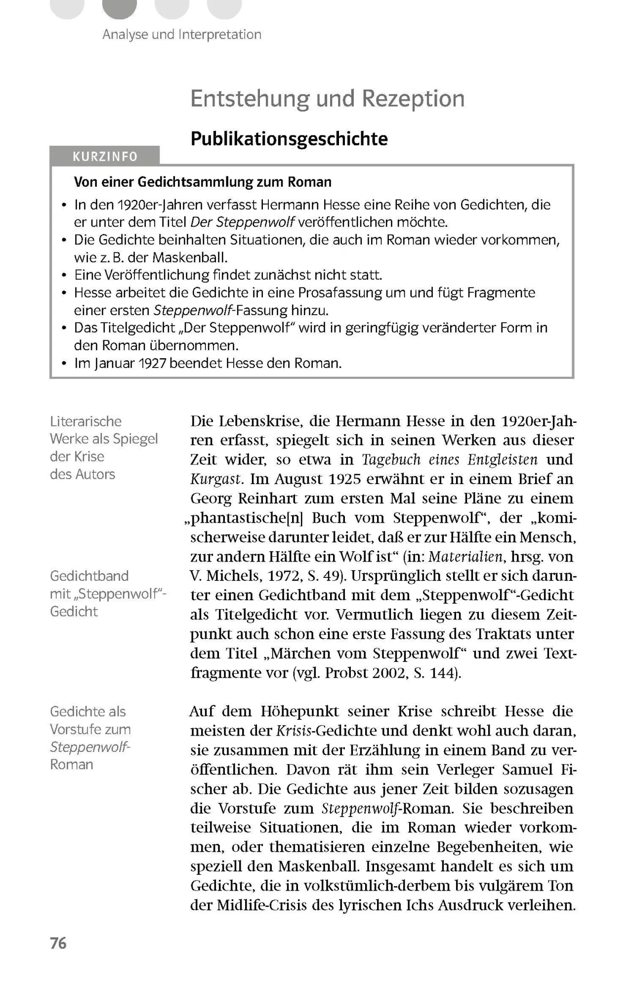 Bild: 9783129231074 | Klett Lektürehilfen Hermann Hesse "Der Steppenwolf" | Fellenberg