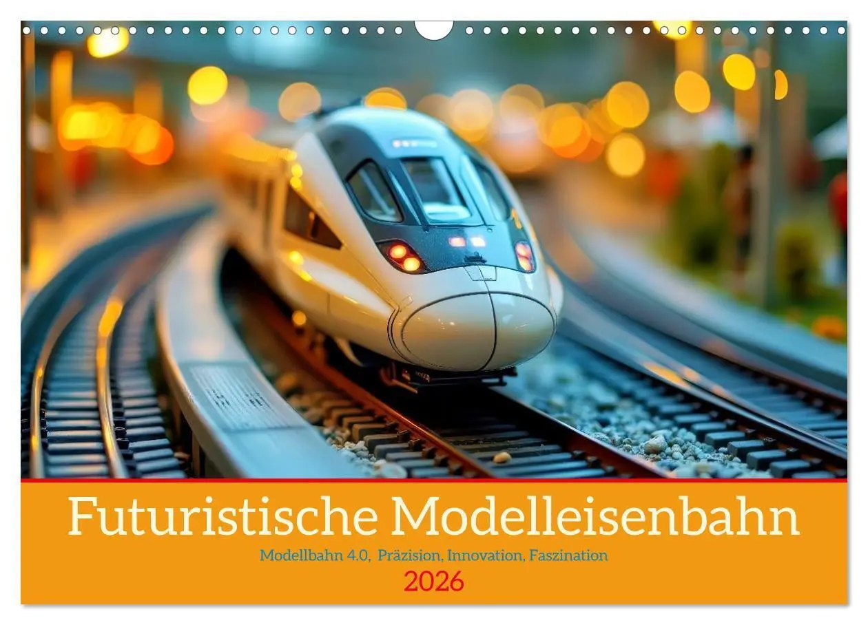 Cover: 9783516701074 | Futuristische Modelleisenbahn (Wandkalender 2026 DIN A3 quer),...