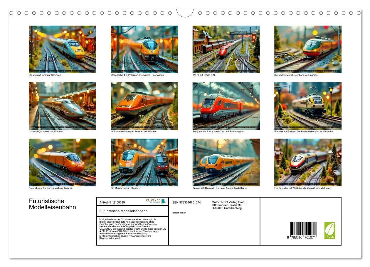 Bild: 9783516701074 | Futuristische Modelleisenbahn (Wandkalender 2026 DIN A3 quer),...