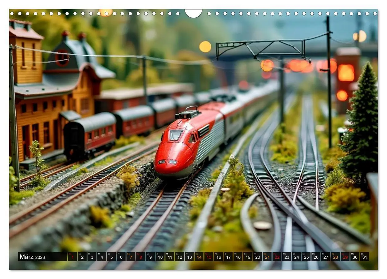Bild: 9783516701074 | Futuristische Modelleisenbahn (Wandkalender 2026 DIN A3 quer),...