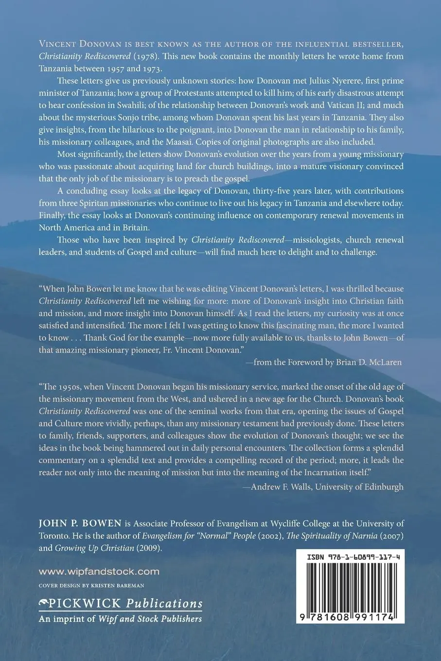 Rückseite: 9781608991174 | The Missionary Letters of Vincent Donovan | John P. Bowen | Buch