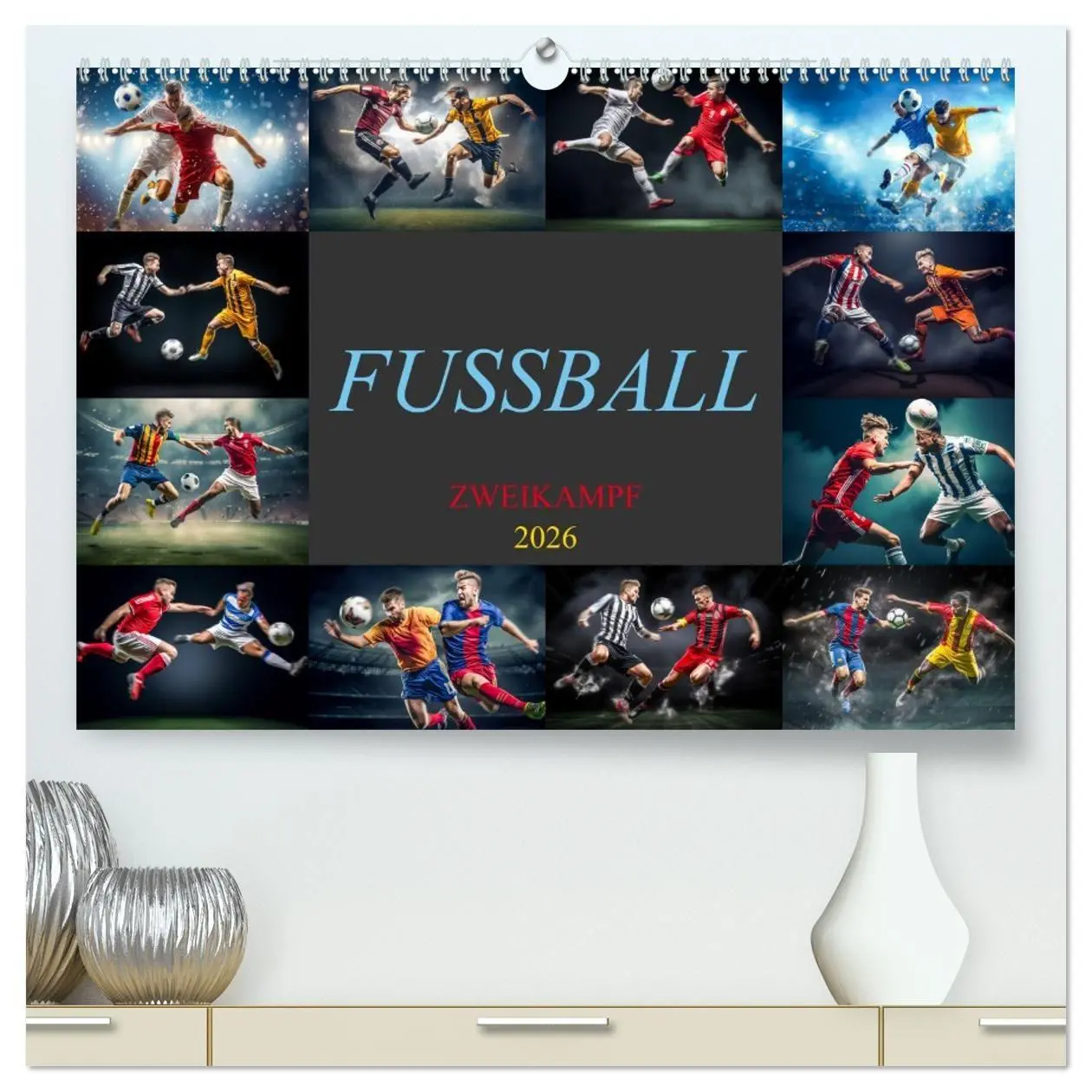 Cover: 9783457461174 | Fussball - Zweikampf (hochwertiger Premium Wandkalender 2026 DIN A2...
