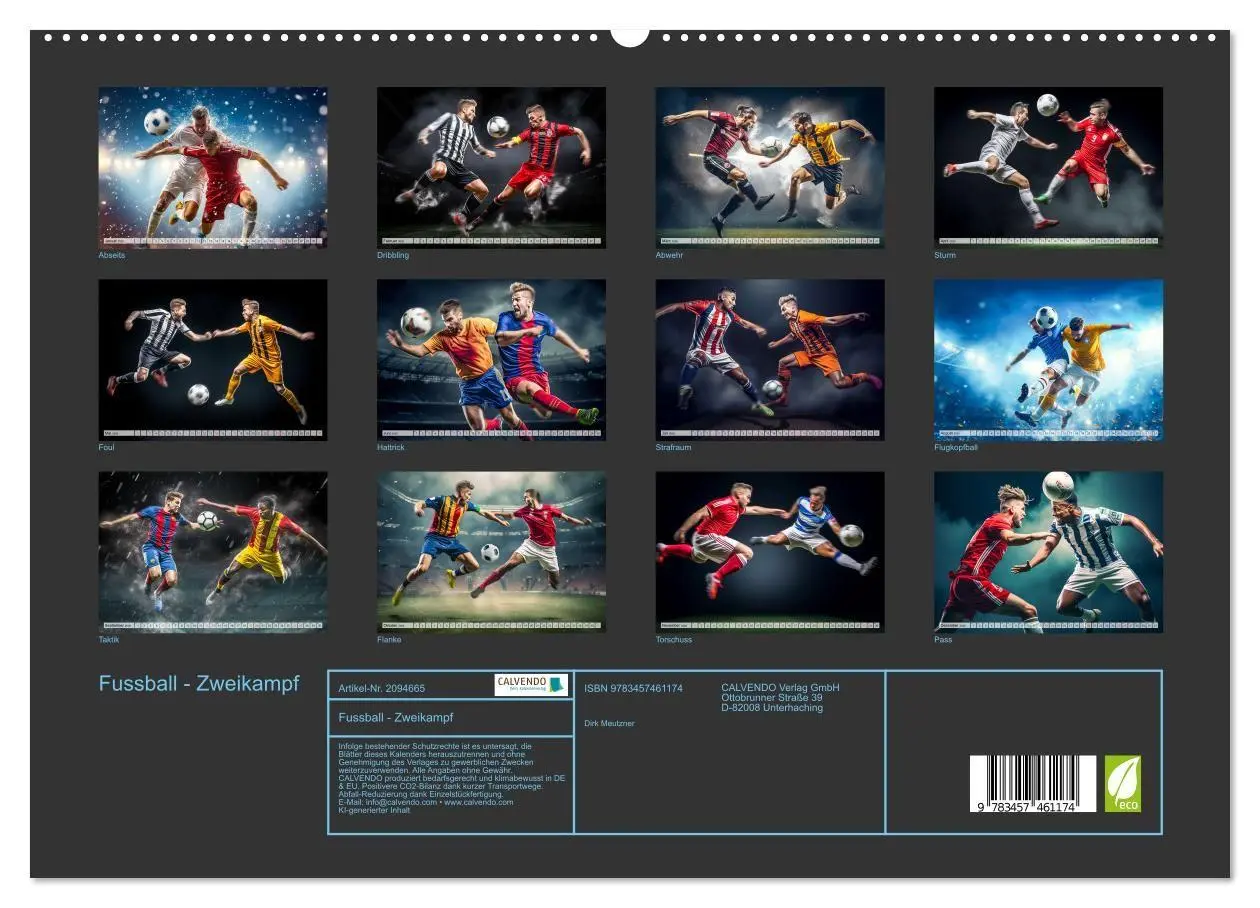 Bild: 9783457461174 | Fussball - Zweikampf (hochwertiger Premium Wandkalender 2026 DIN A2...