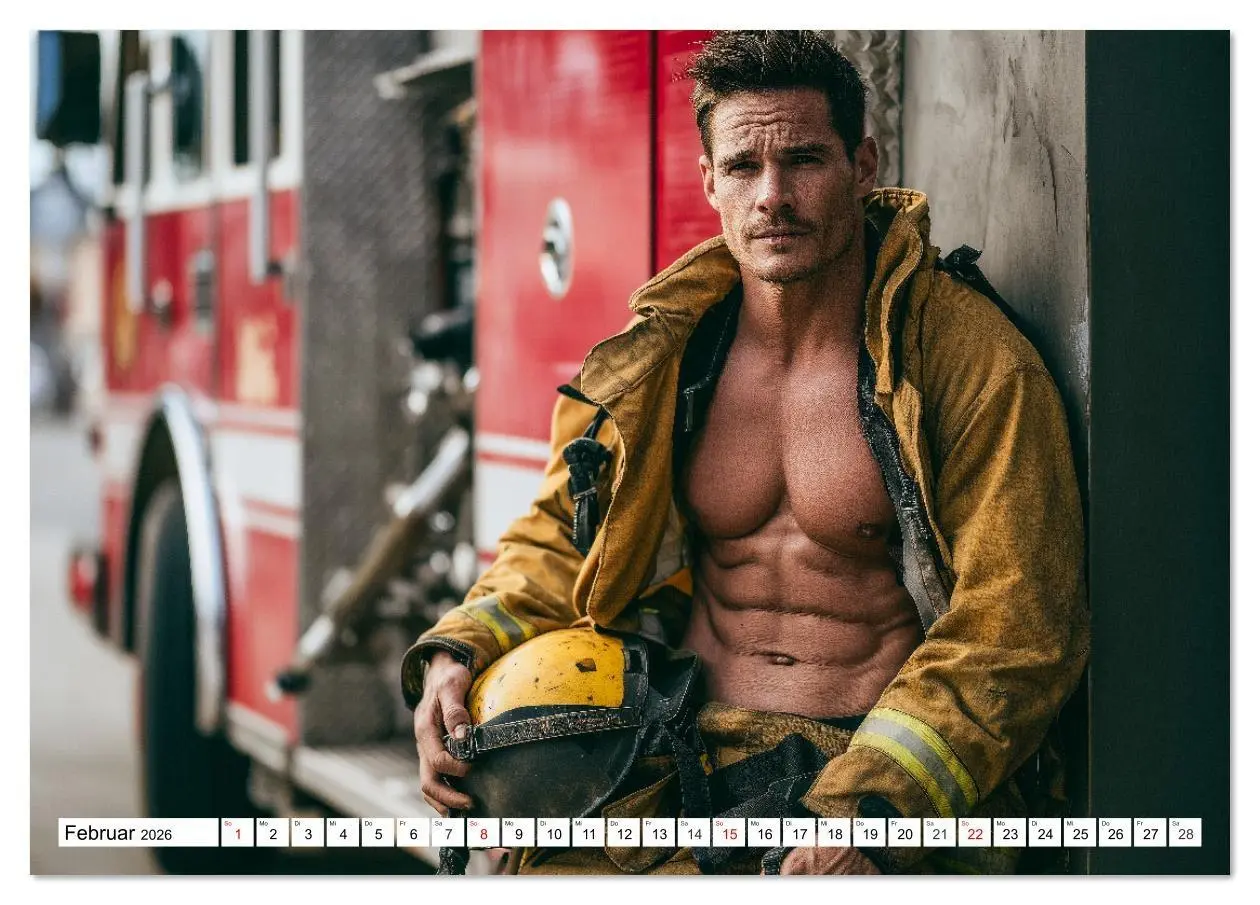 Bild: 9783516621174 | Feuerwehrmänner - Sexy Körper und heiße Flammen (Tischkalender 2026...