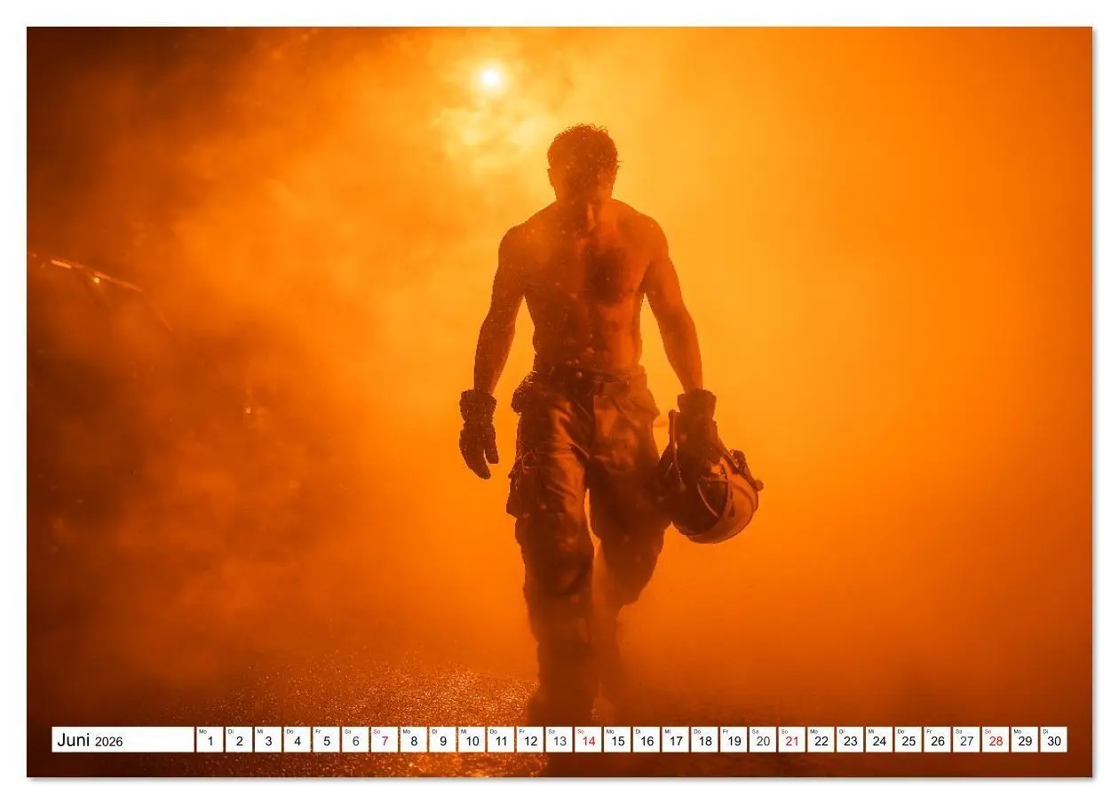 Bild: 9783516621174 | Feuerwehrmänner - Sexy Körper und heiße Flammen (Tischkalender 2026...