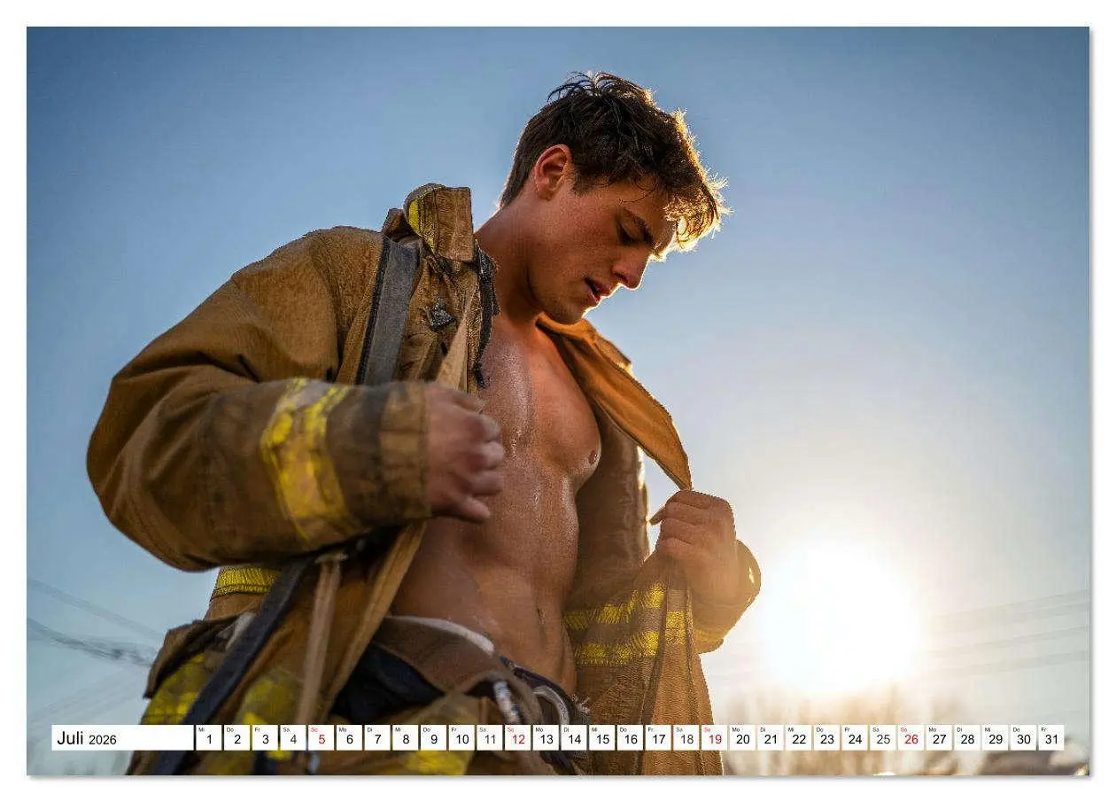 Bild: 9783516621174 | Feuerwehrmänner - Sexy Körper und heiße Flammen (Tischkalender 2026...