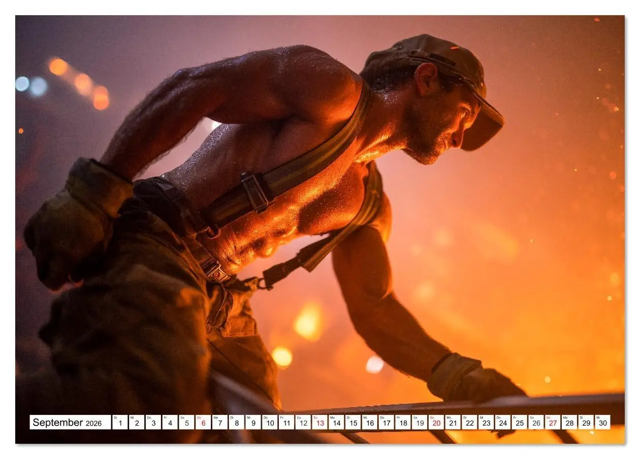 Bild: 9783516621174 | Feuerwehrmänner - Sexy Körper und heiße Flammen (Tischkalender 2026...