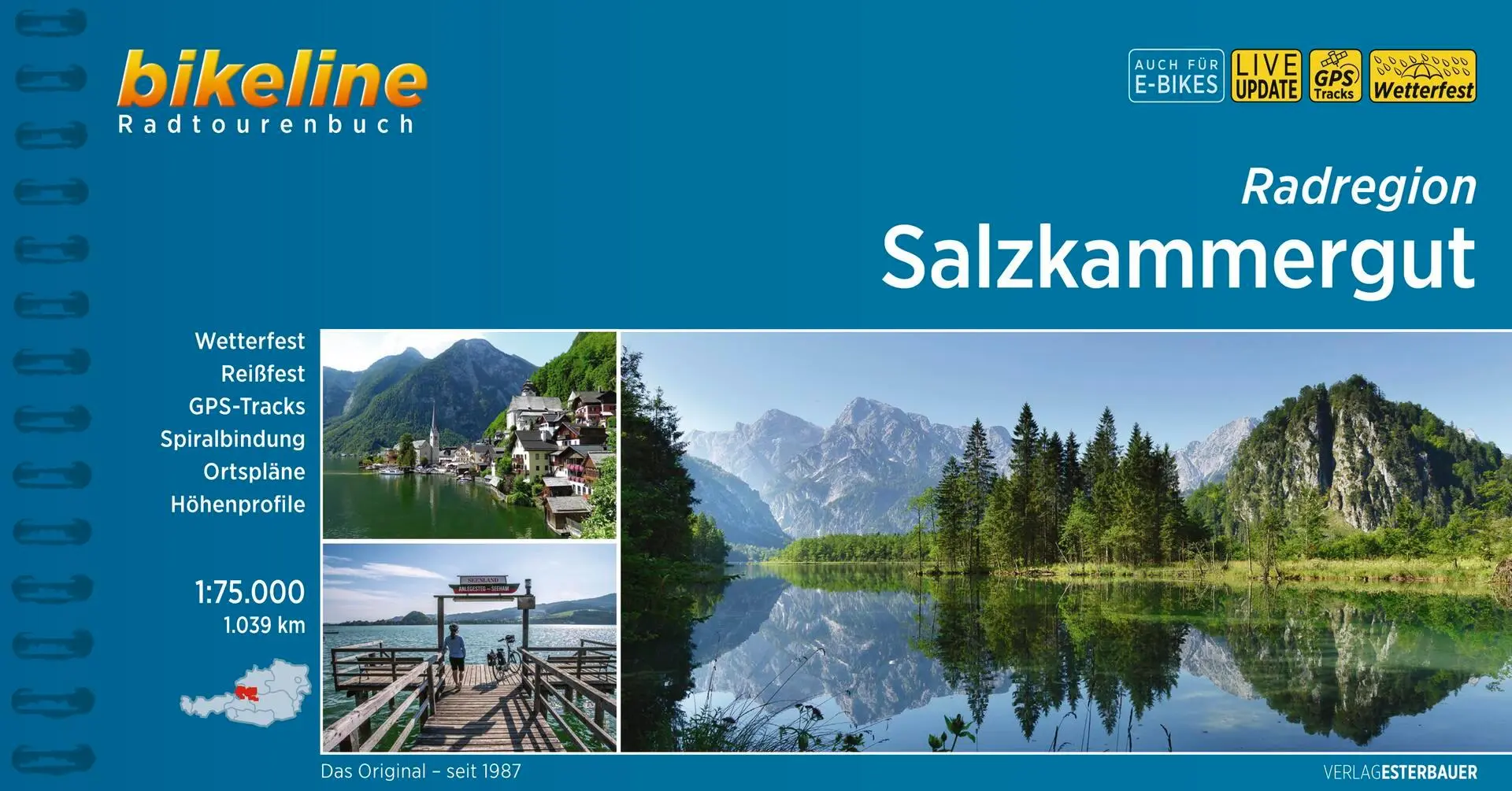 Cover: 9783711101174 | Radregion Salzkammergut | 1.039 km, 1:75.000 | Esterbauer Verlag