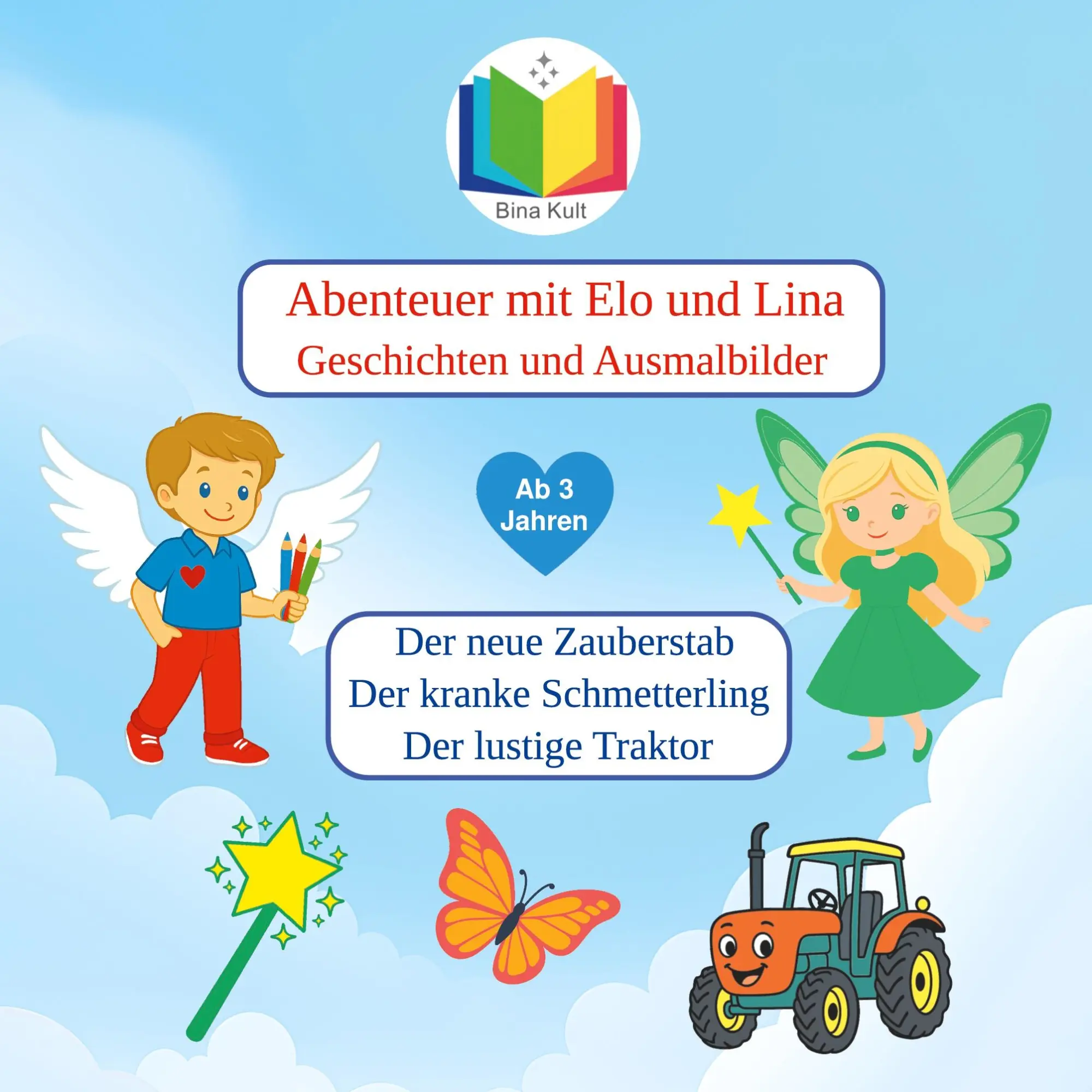 Cover: 9783819281174 | Abenteuer mit Elo und Lina | Geschichten mit Ausmalbilder | Bina Kult