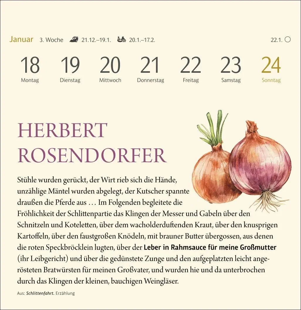 Bild: 9783840041174 | Der kleine literarische Küchenkalender Premium-Postkartenkalender...