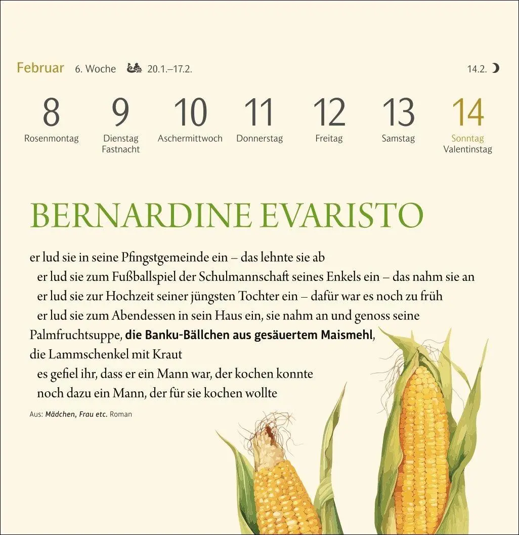 Bild: 9783840041174 | Der kleine literarische Küchenkalender Premium-Postkartenkalender...