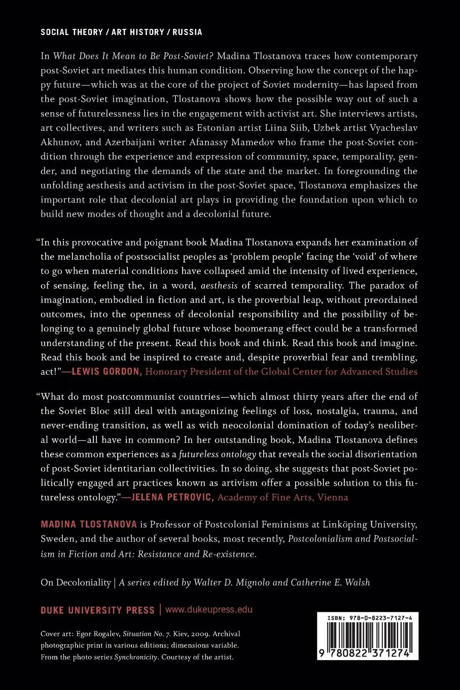 Rückseite: 9780822371274 | What Does It Mean to Be Post-Soviet? | Madina Tlostanova | Taschenbuch