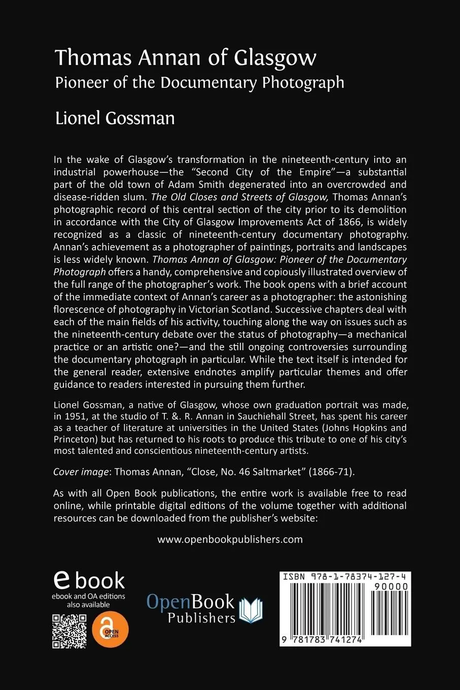 Rückseite: 9781783741274 | Thomas Annan of Glasgow | Pioneer of the Documentary Photograph | Buch