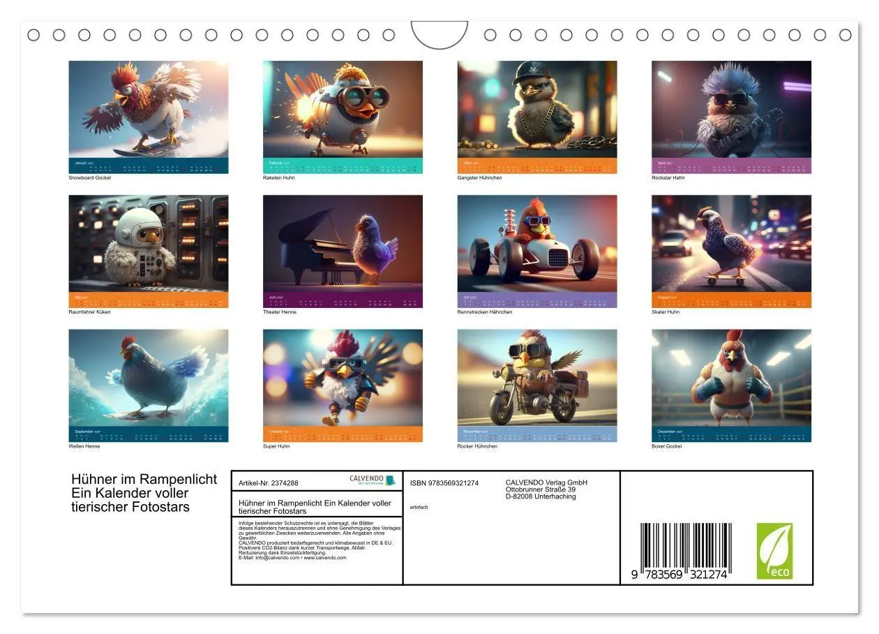 Bild: 9783569321274 | Hühner im Rampenlicht Ein Kalender voller tierischer Fotostars...
