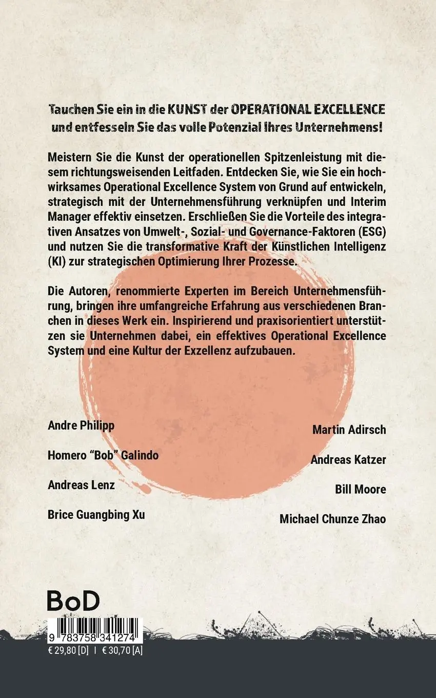 Rückseite: 9783758341274 | The Art of Operational Excellence | Der Weg zum Spitzenunternehmen