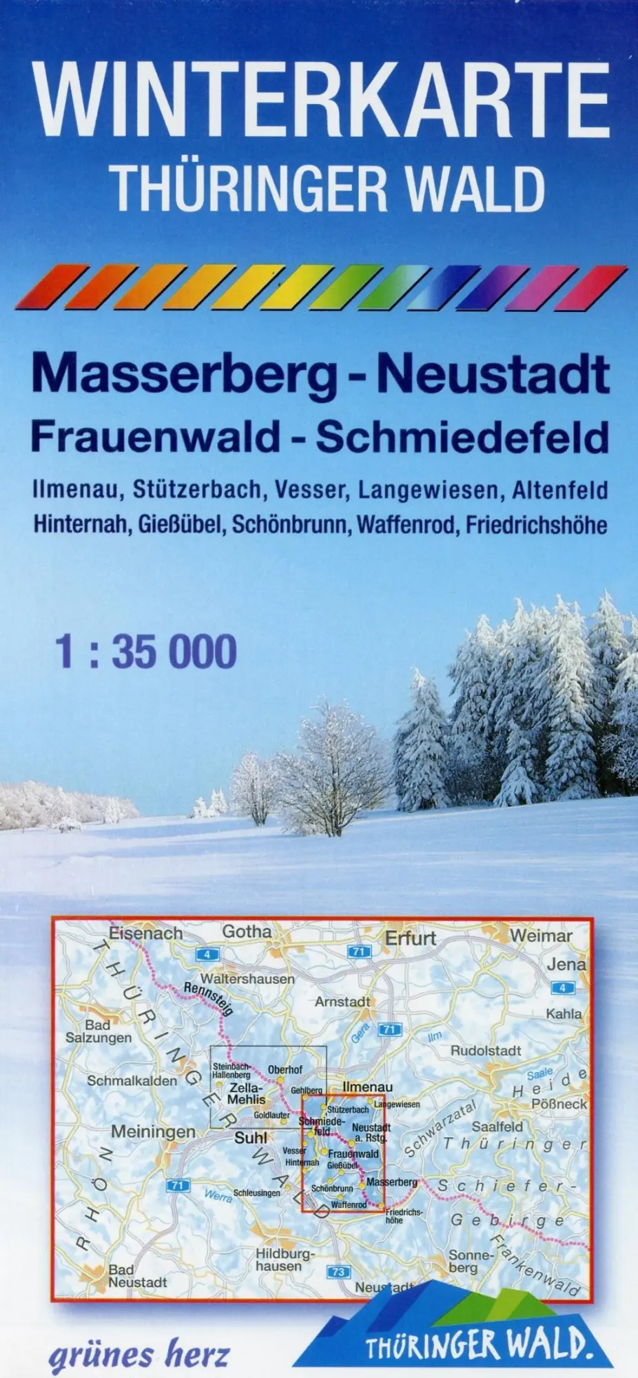 Cover: 9783935621274 | Winterkarte Thüringer Wald - Masserberg, Neustadt, Frauenwald,...